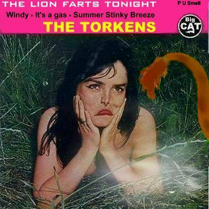 Album cover parody of Lion Sleeps Tonight by The Tokens
