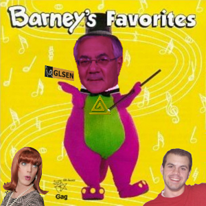 Album cover parody of Barney's Favorites, Vol. 1 by Barney