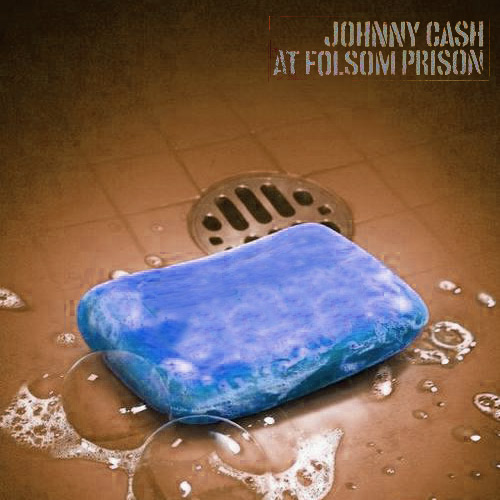Album cover parody of At Folsom Prison by Johnny Cash