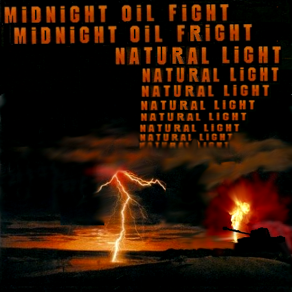 Album cover parody of Flat Chat by Midnight Oil
