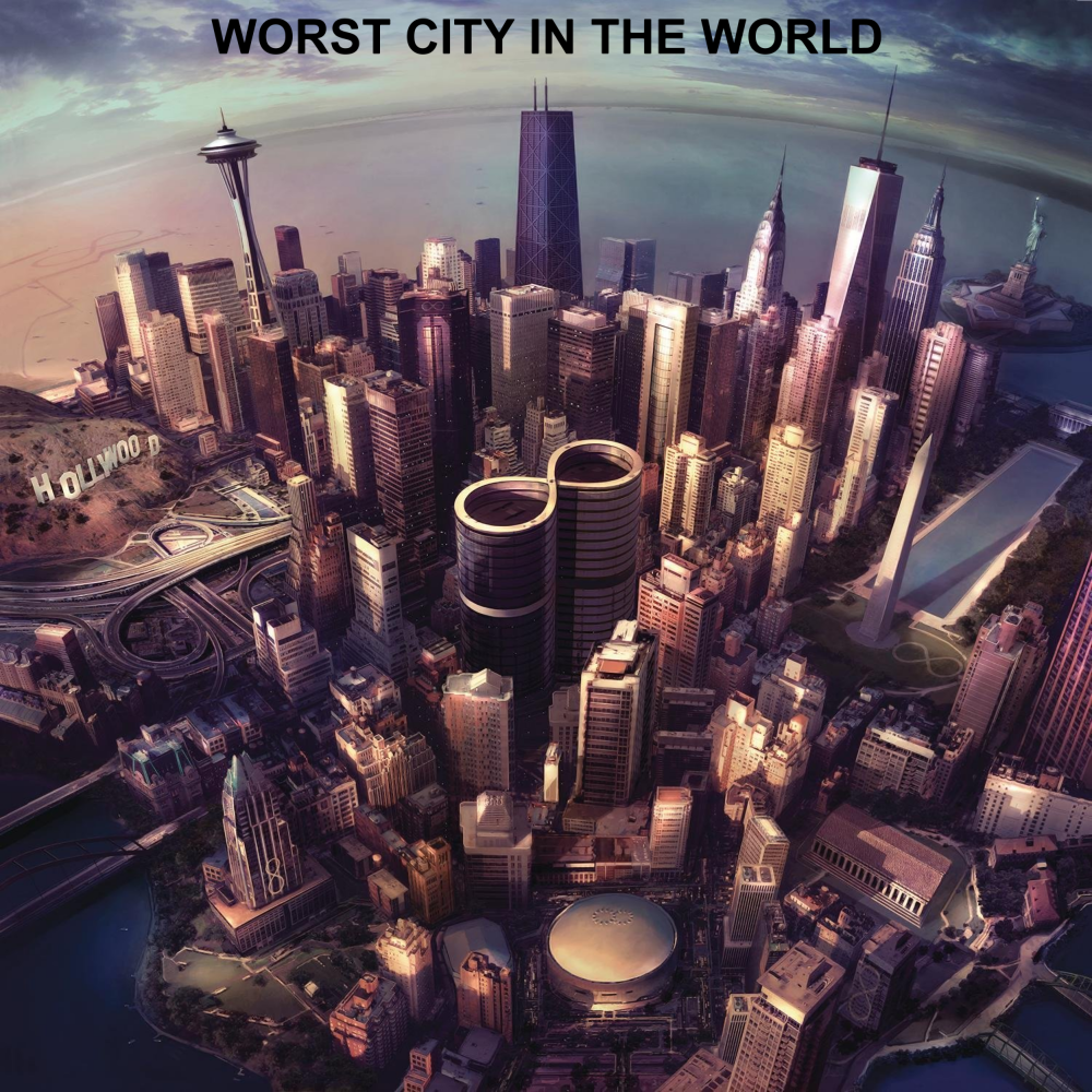 Album cover parody of Sonic Highways by Foo Fighters