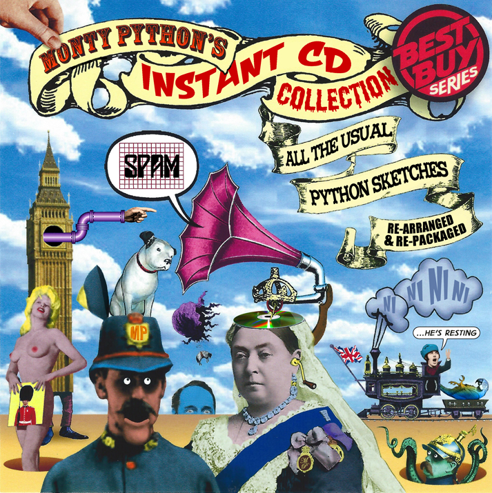 Album cover parody of Instant Record Collection by Monty Python