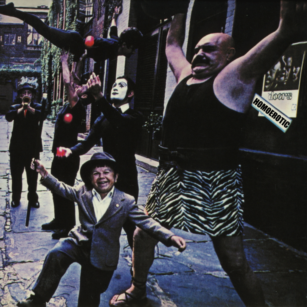 Album cover parody of Strange Days by The Doors