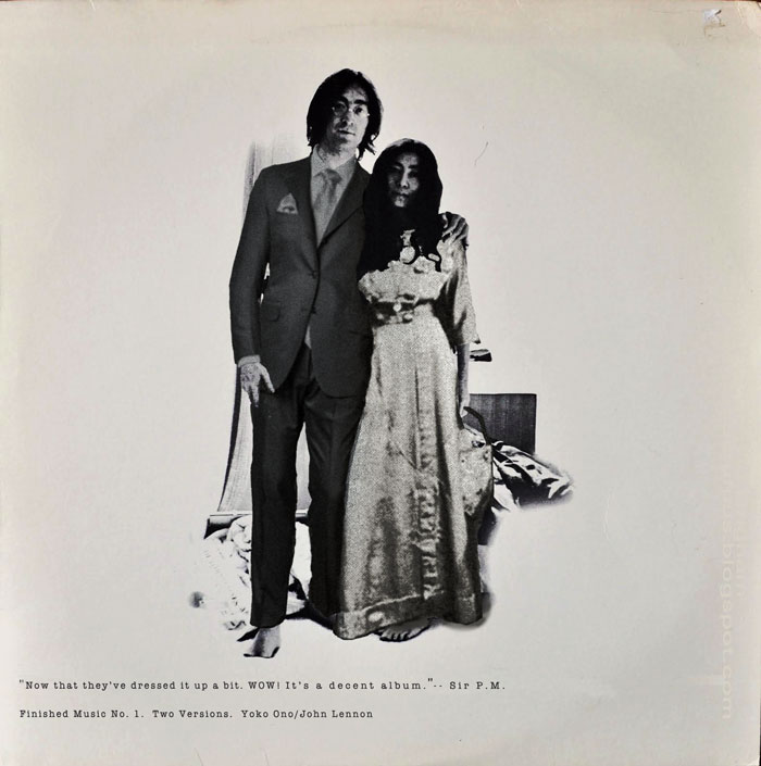 Album cover parody of Two Virgins by John Lennon & Yoko Ono.