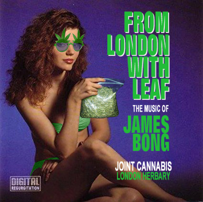 Album cover parody of From London with Love: Music of James Bond (Cheesecake) by James Bond themes