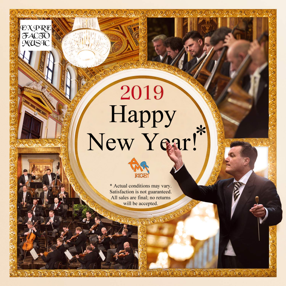Album cover parody of New Year's Concert 2019 / Neujahrskonzert 2019 by Christian Thielemann & Wiener Philharmoniker